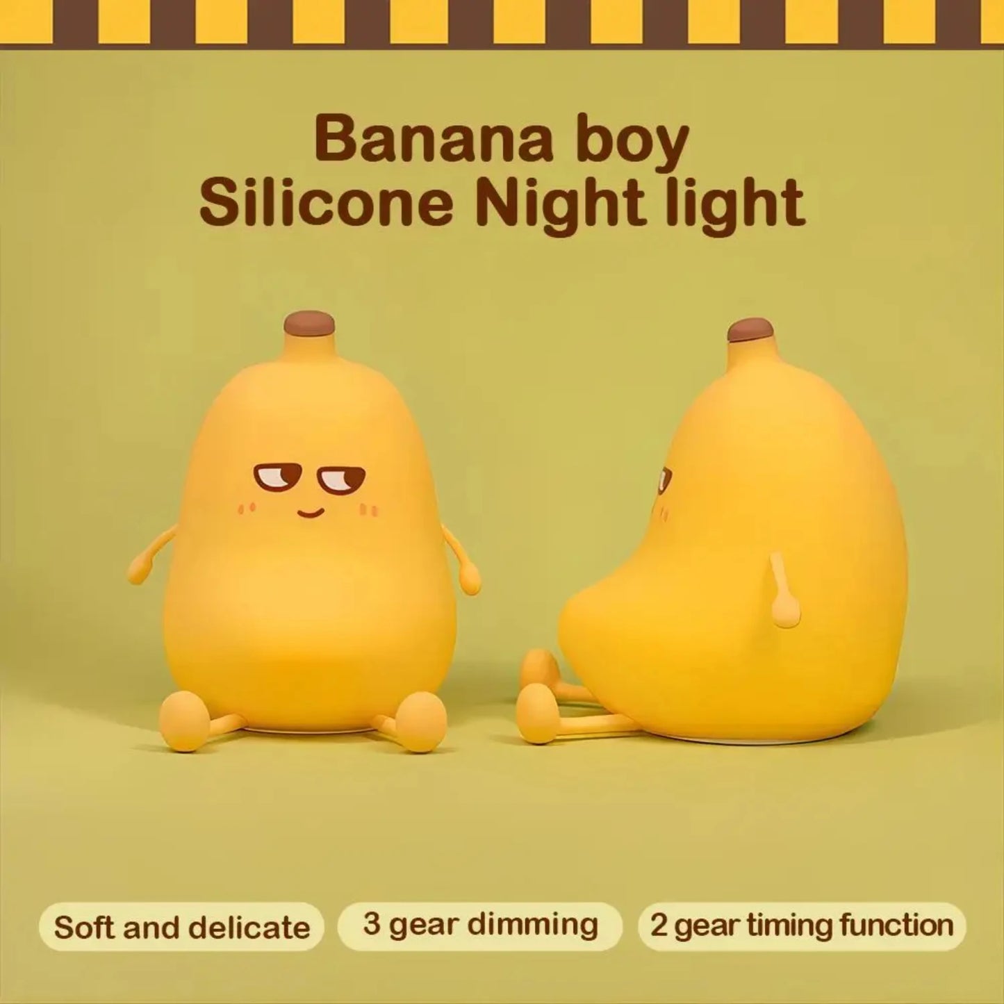 Charming Adorable and Cute Pear Shaped USB Rechargeable Silicone Fruit Night Light